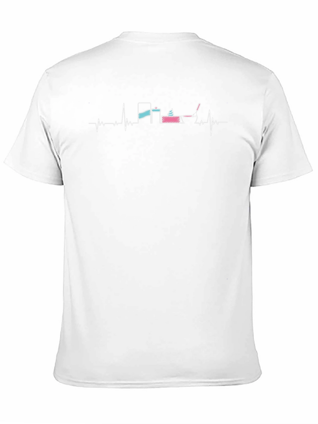 Construction Heartbeat T-Shirt - Black Crew Neck Tee