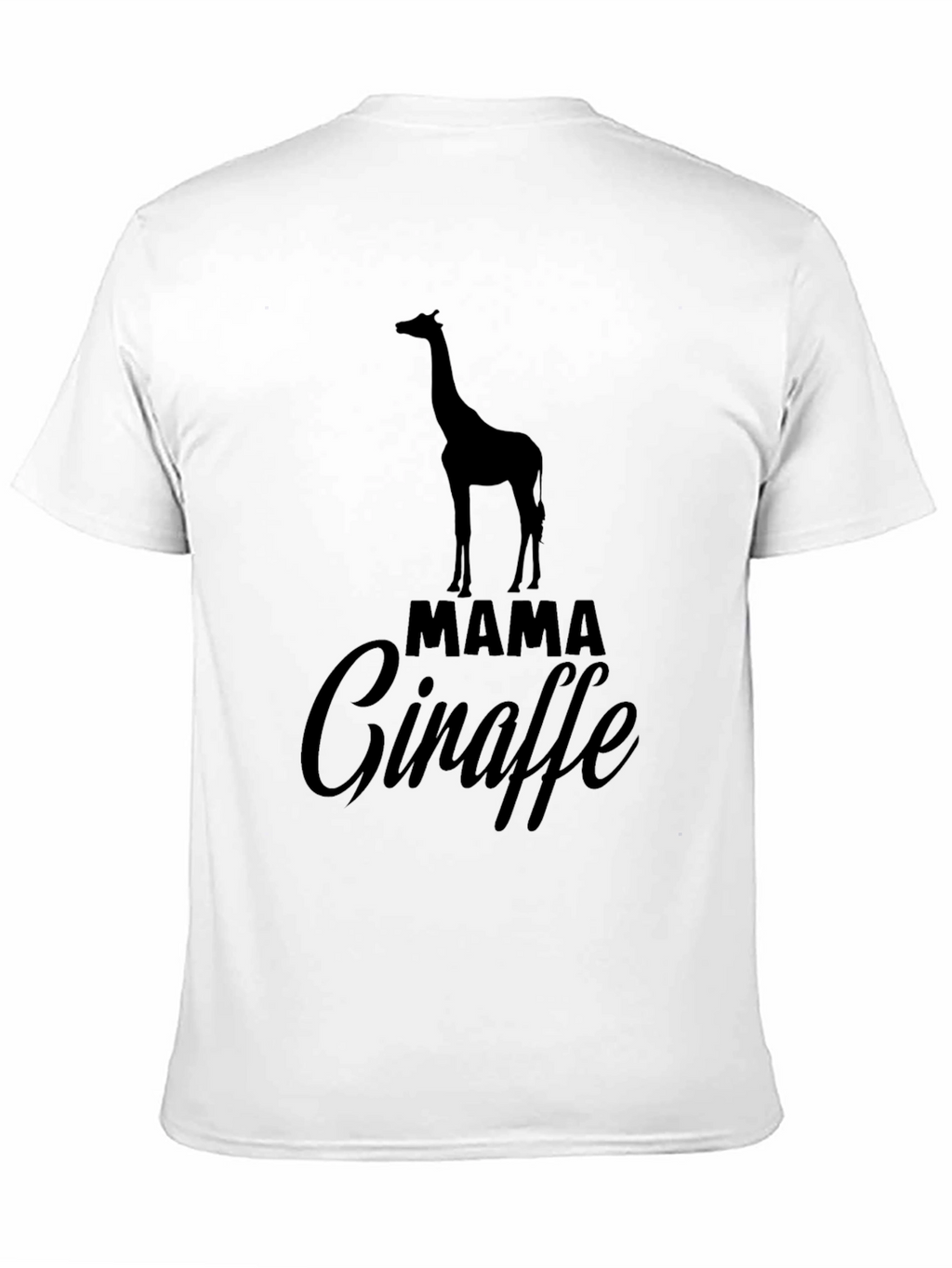Mama Giraffe Graphic T-Shirt - Black