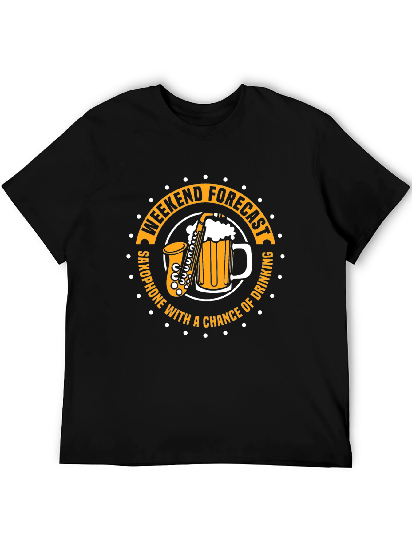 Weekend Forecast Saxophone and Drinking T-Shirt