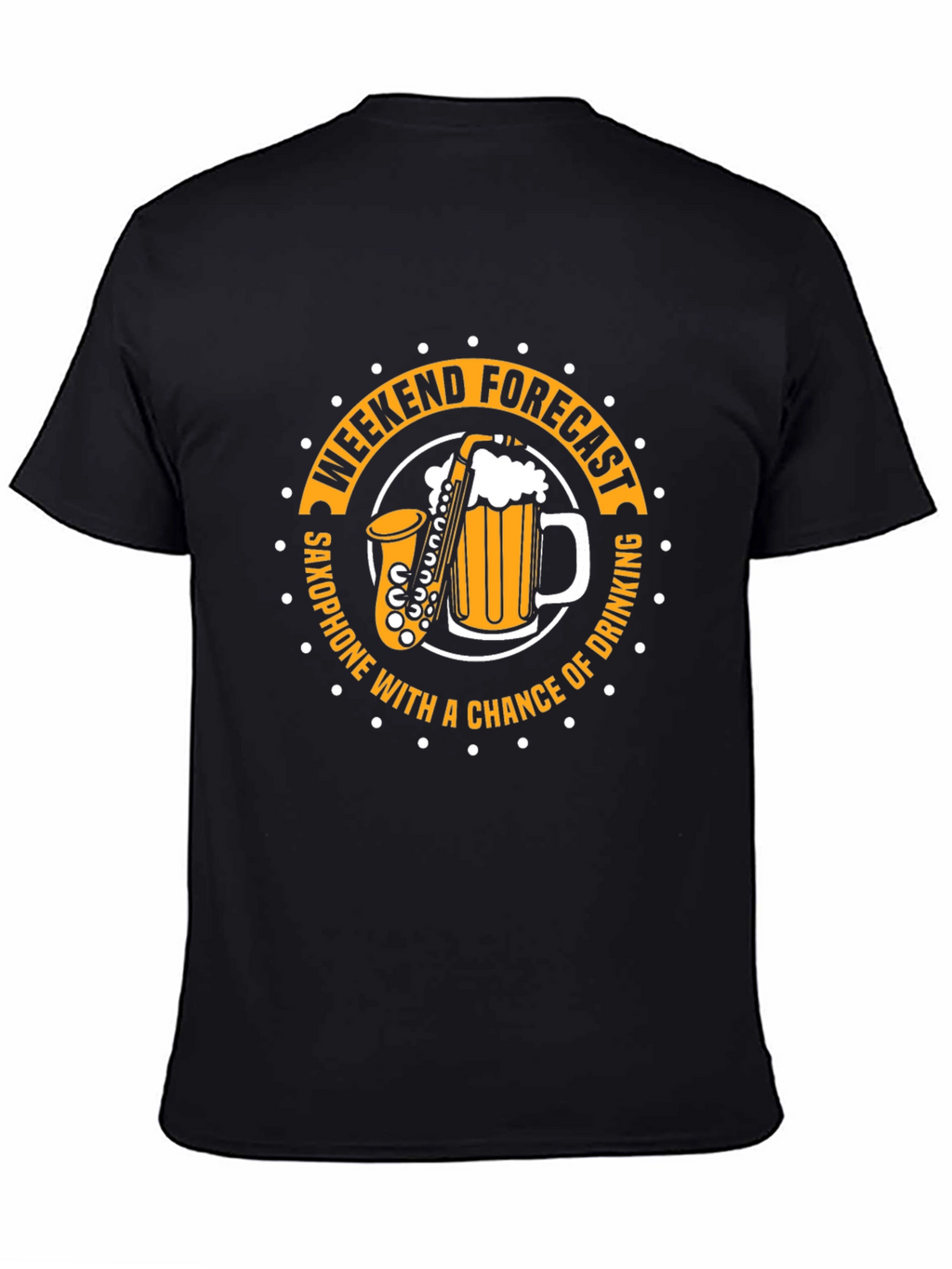 Weekend Forecast Saxophone and Drinking T-Shirt