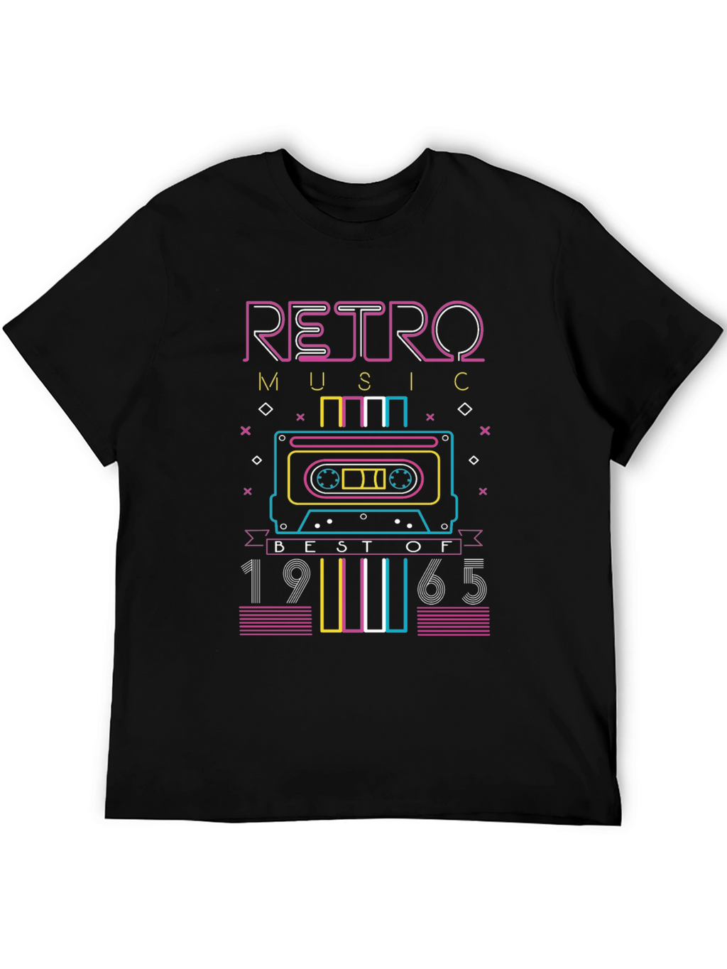 Retro Music 1965 Cassette Tape Graphic T-Shirt