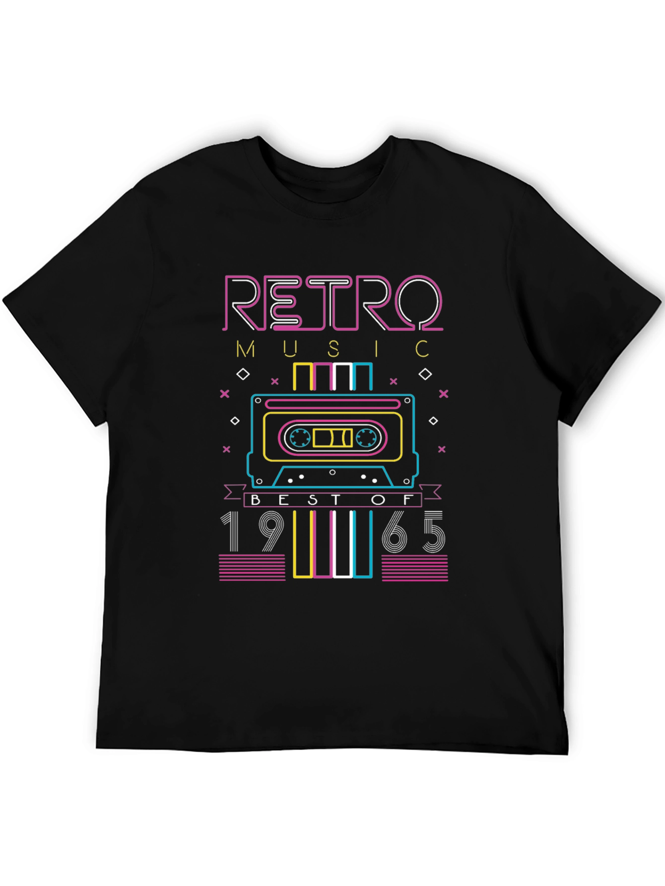 Retro Music 1965 Cassette Tape Graphic T-Shirt