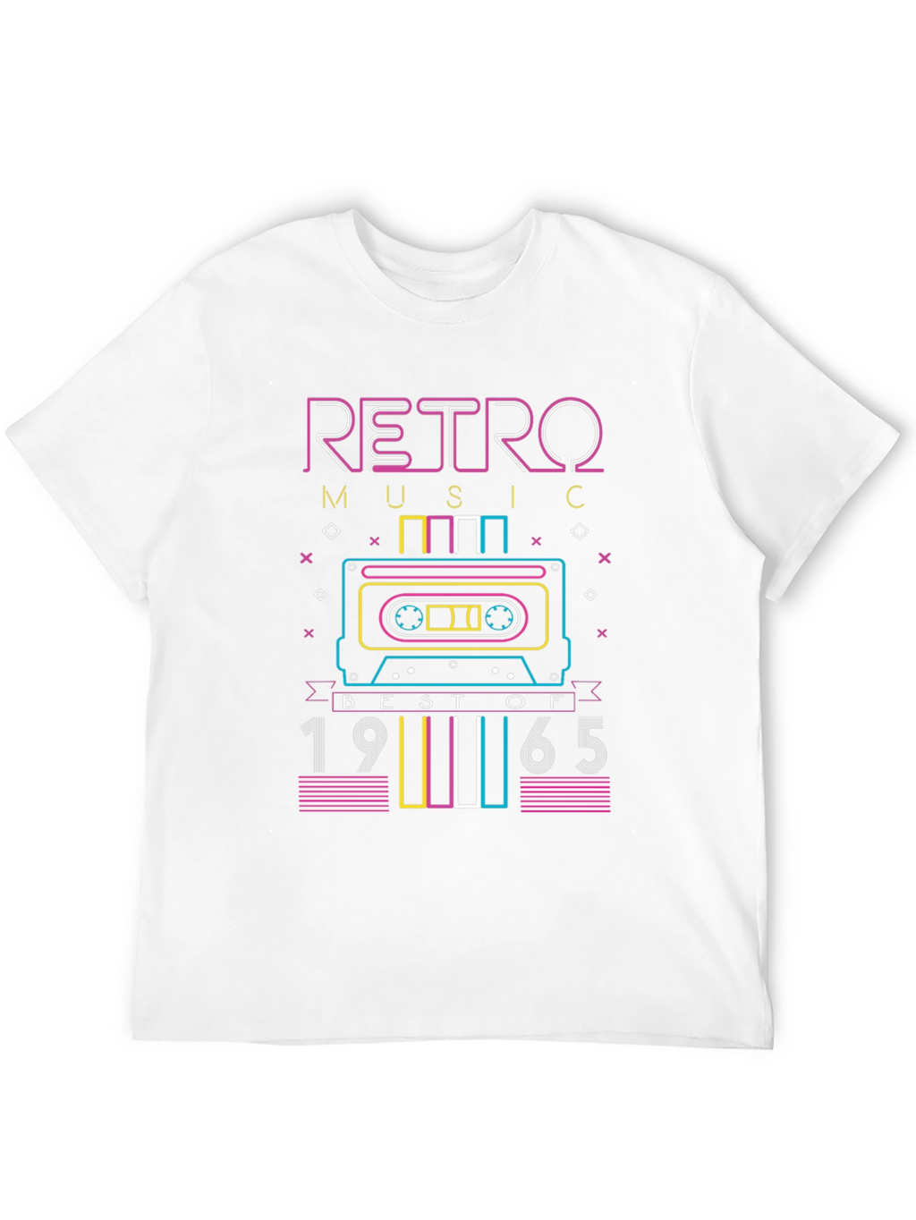 Retro Music 1965 Cassette Tape Graphic T-Shirt