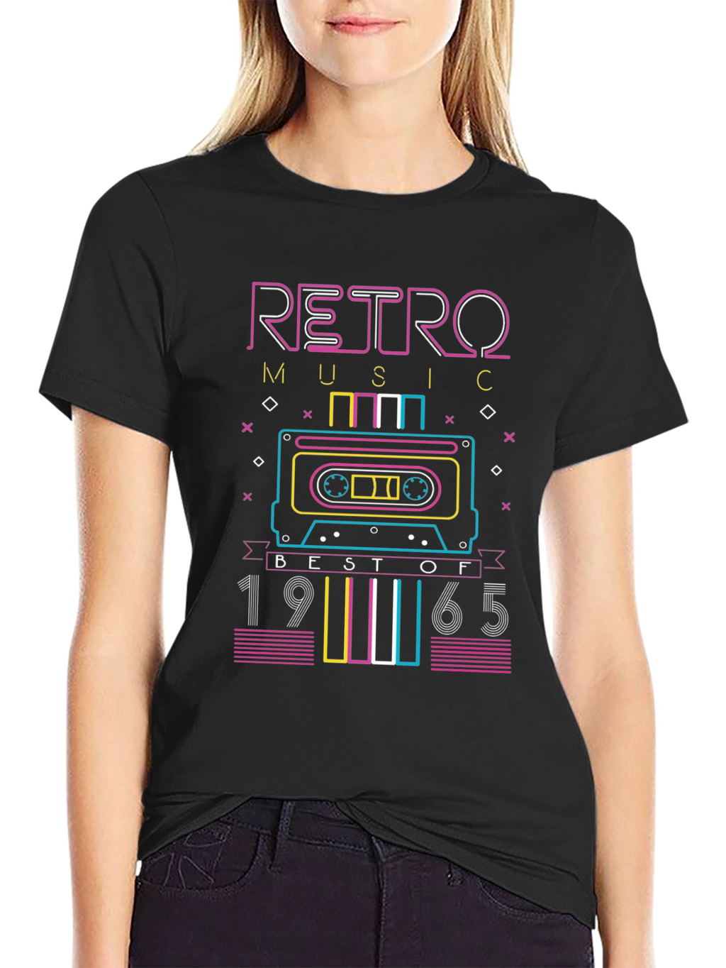 Retro Music 1965 Cassette Tape Graphic T-Shirt