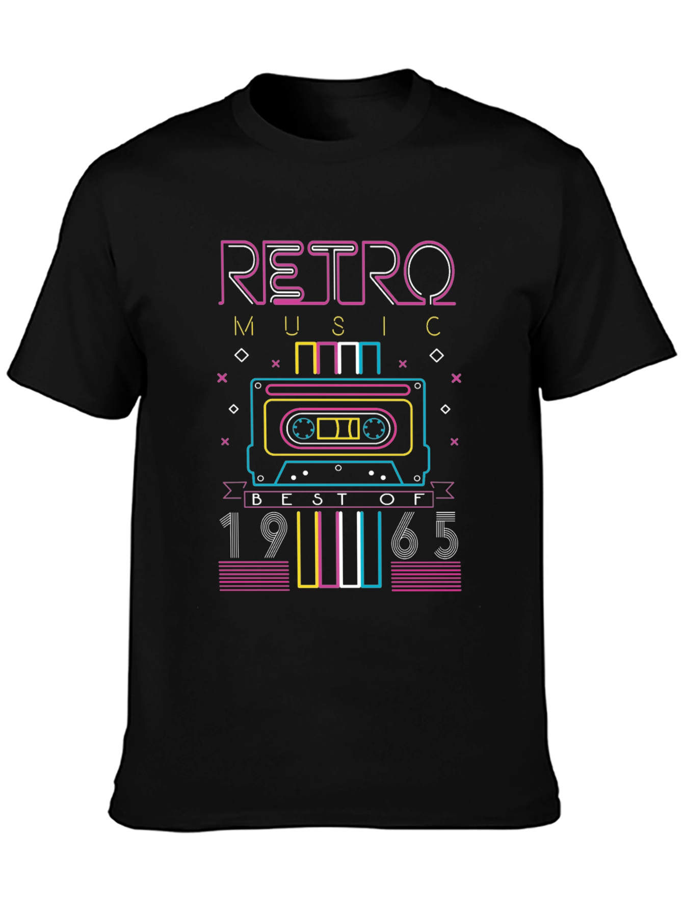 Retro Music 1965 Cassette Tape Graphic T-Shirt