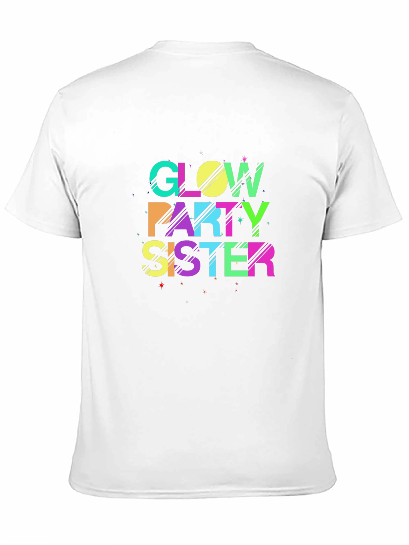 Glow Party Sister T-Shirt - Black
