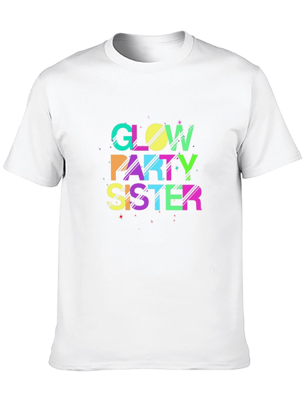 Glow Party Sister T-Shirt - Black