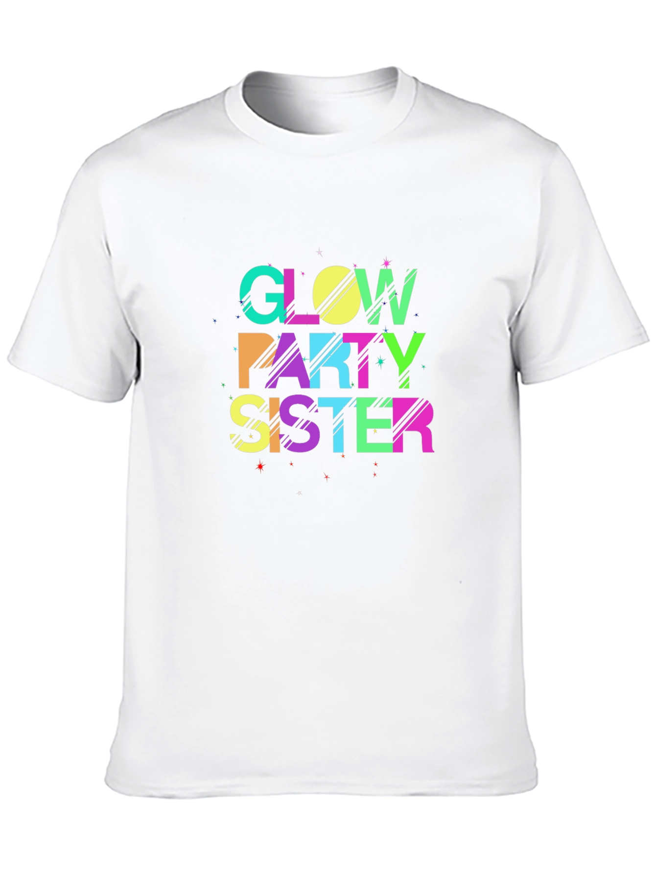 Glow Party Sister T-Shirt - Black