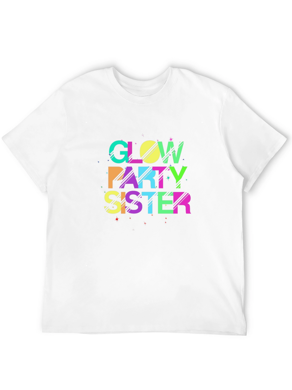 Glow Party Sister T-Shirt - Black