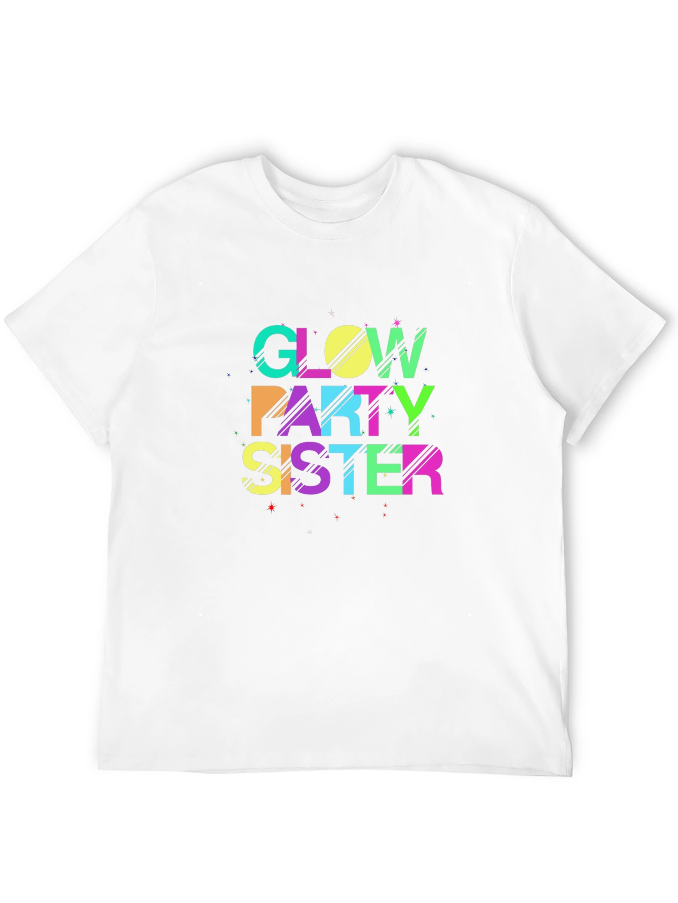 Glow Party Sister T-Shirt - Black
