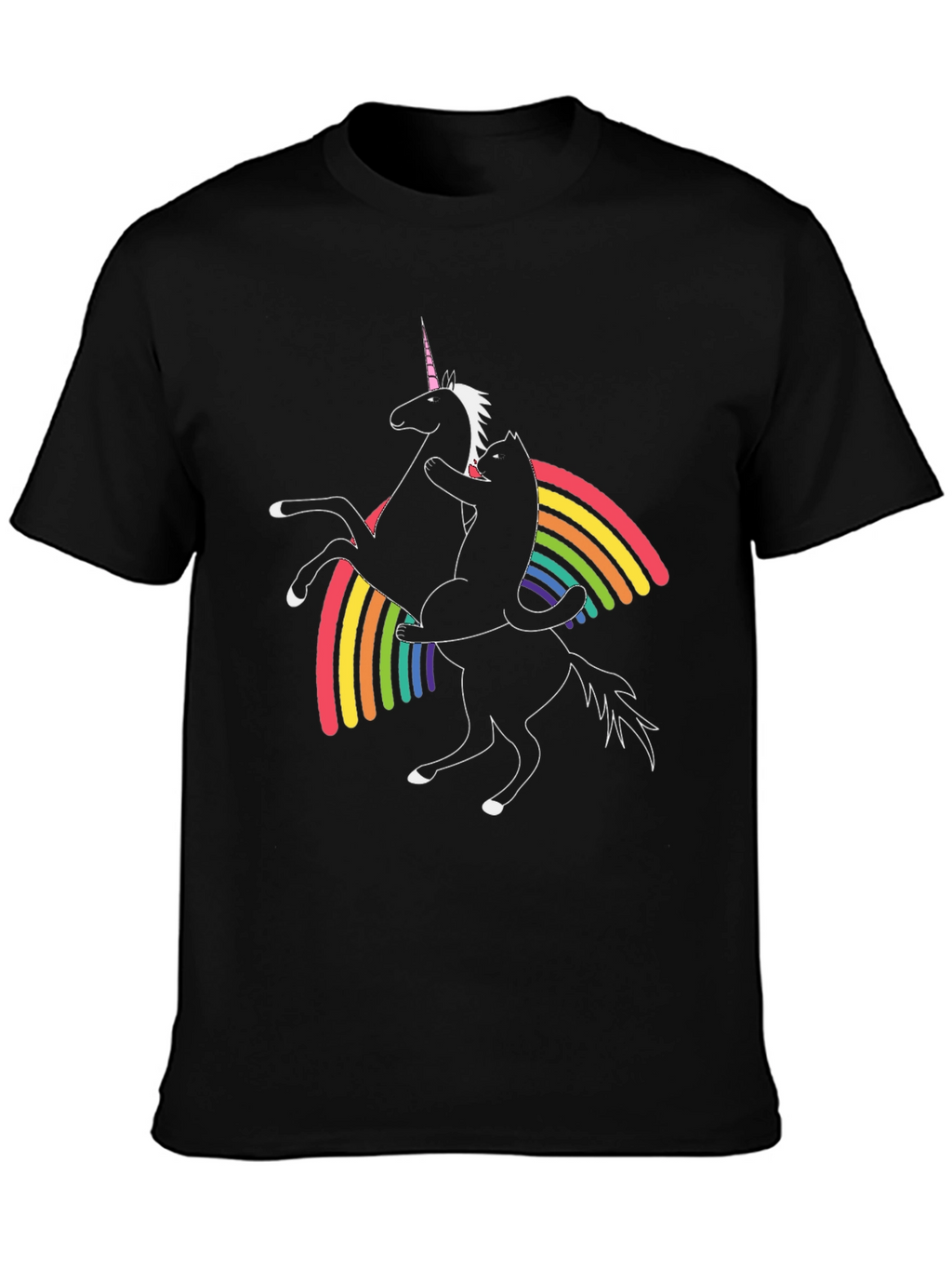 Cat Riding Unicorn T-Shirt