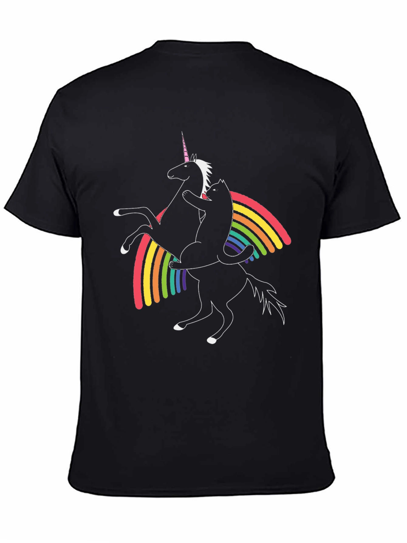 Cat Riding Unicorn T-Shirt