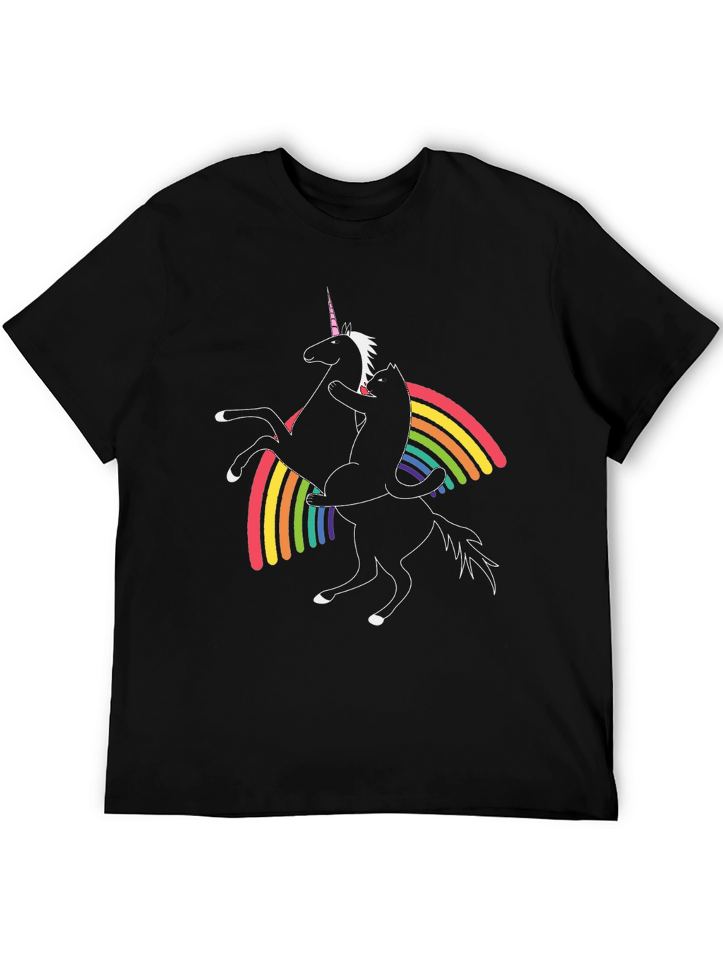 Cat Riding Unicorn T-Shirt
