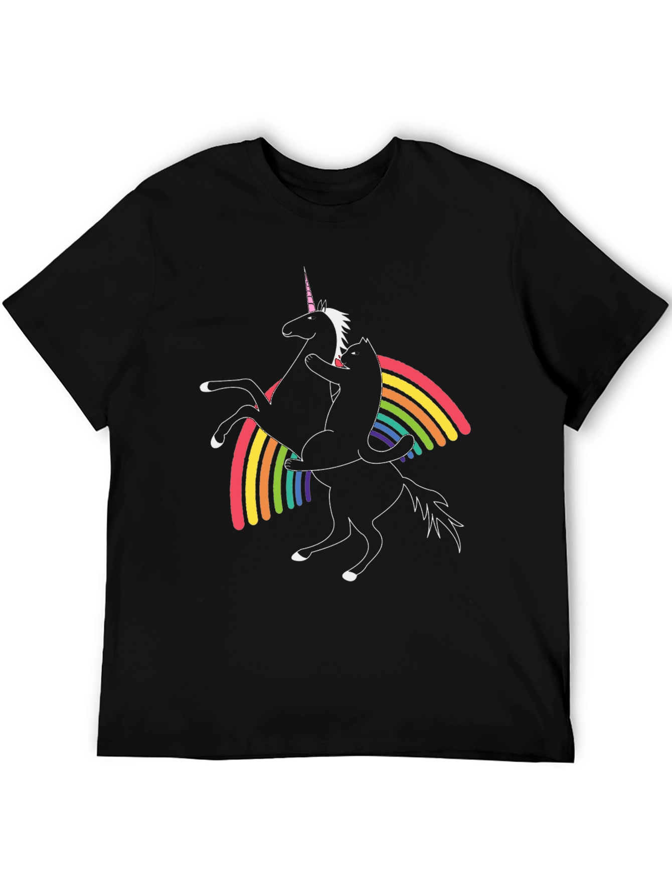 Cat Riding Unicorn T-Shirt