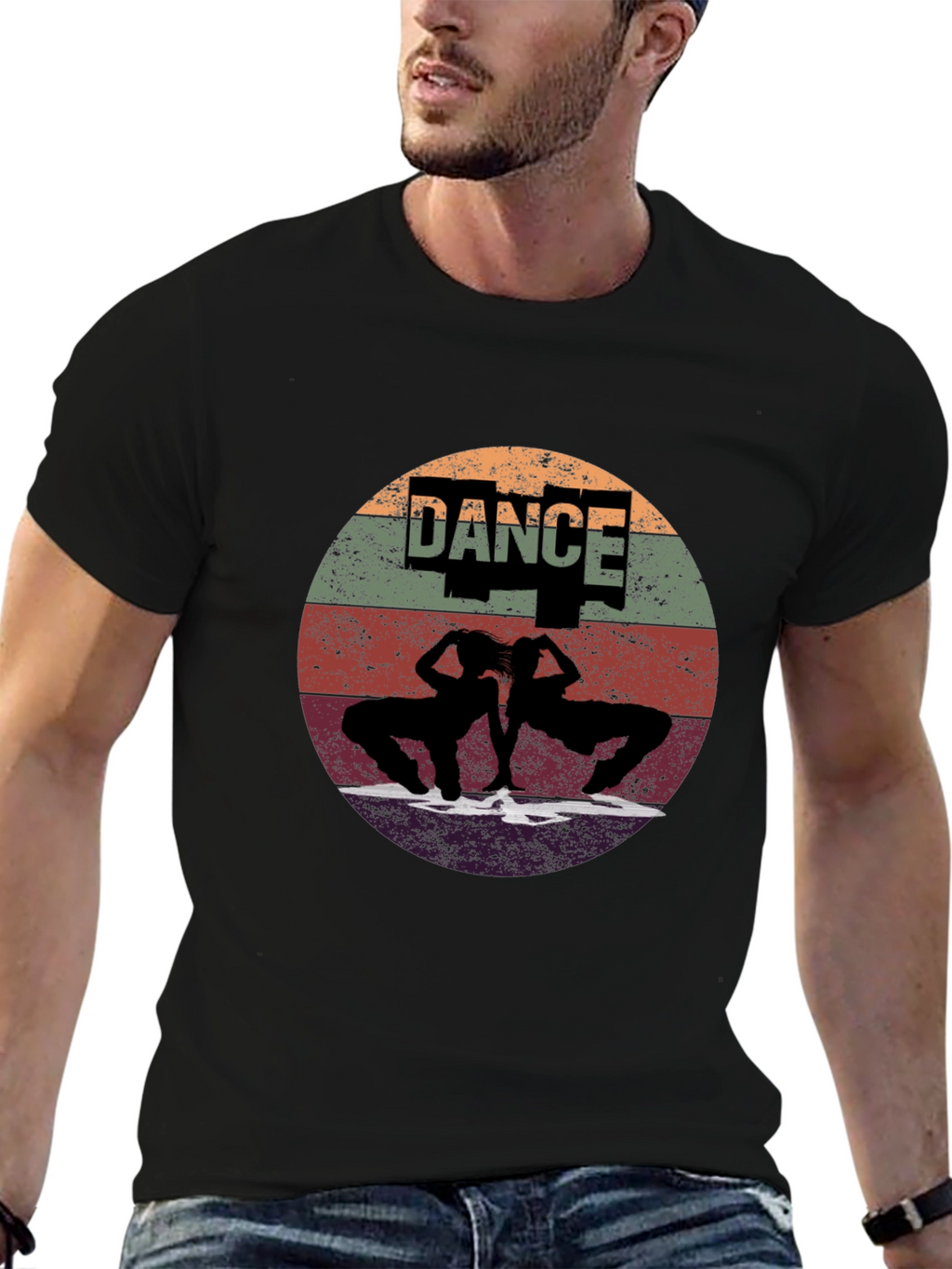 Retro Dance Silhouette Graphic Tee