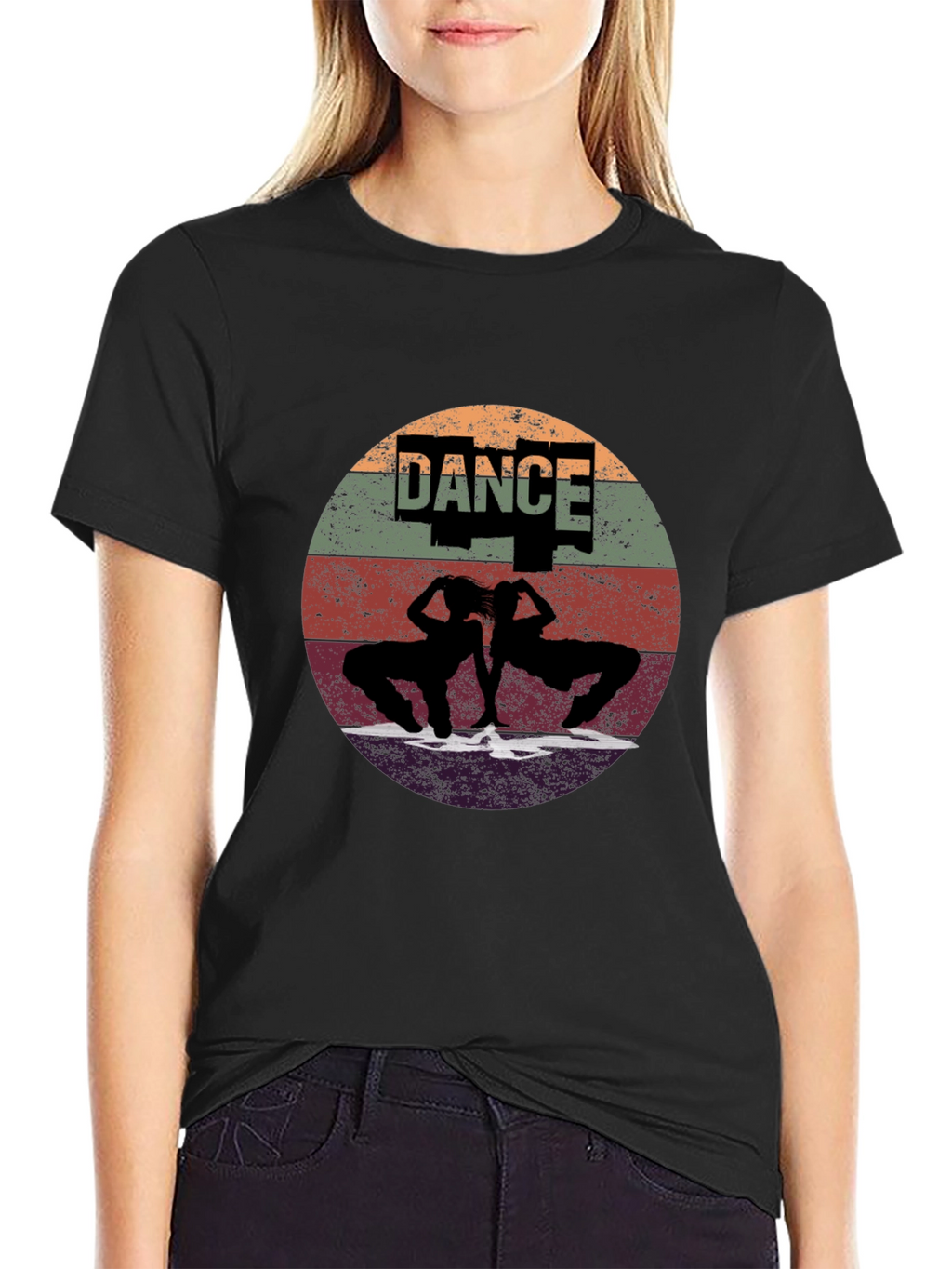Retro Dance Silhouette Graphic Tee