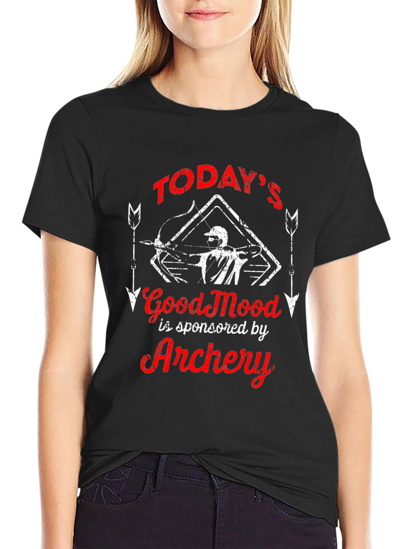 Archery T-Shirt - Todays Good Mood Archery Funny Tee