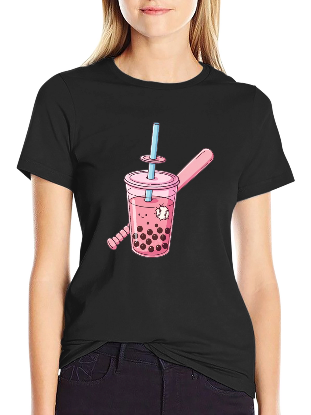 Bubble Tea Baseball Graphic Tee