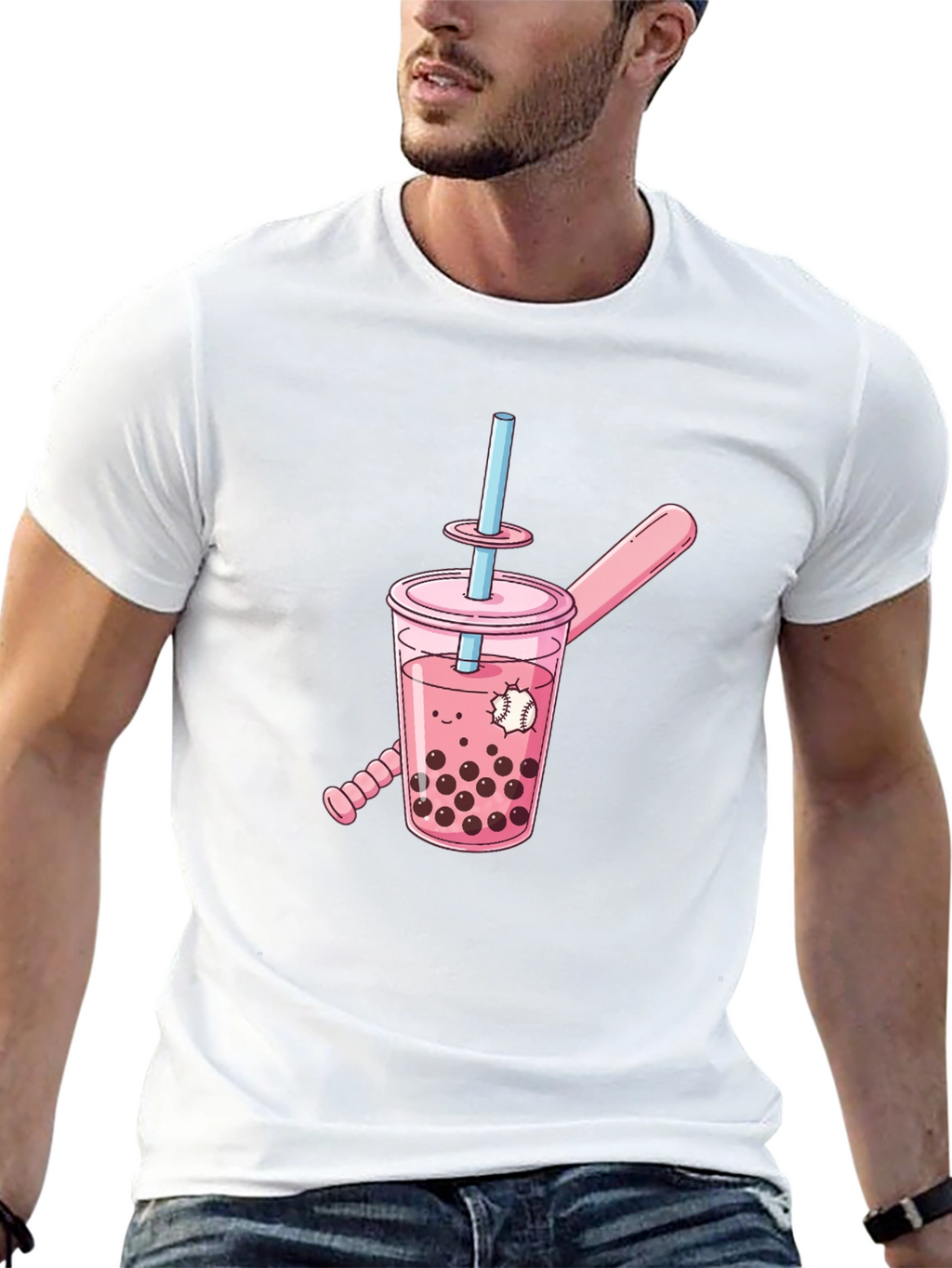 Bubble Tea Baseball Graphic Tee