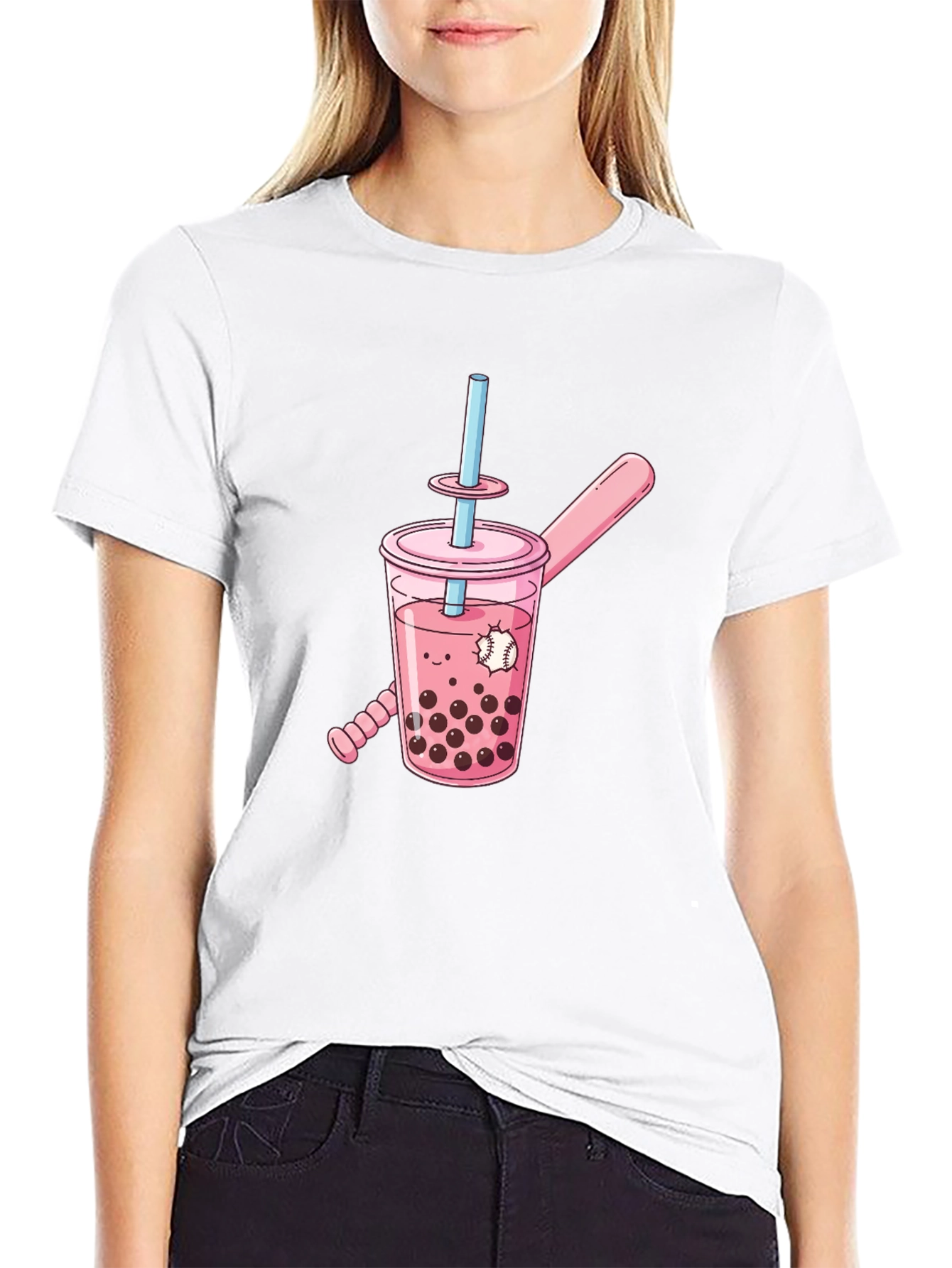 Bubble Tea Baseball Graphic Tee