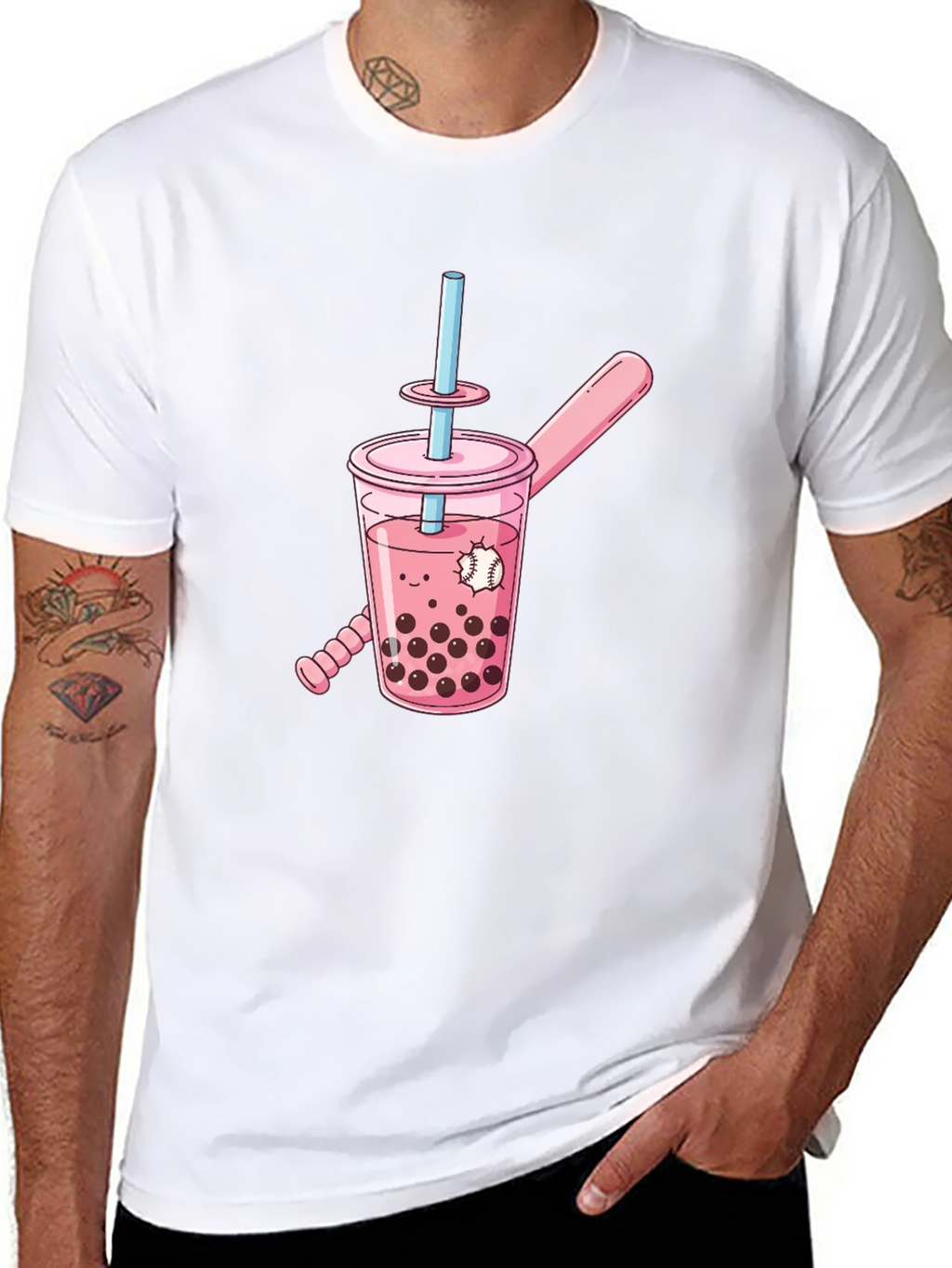 Bubble Tea Baseball Graphic Tee