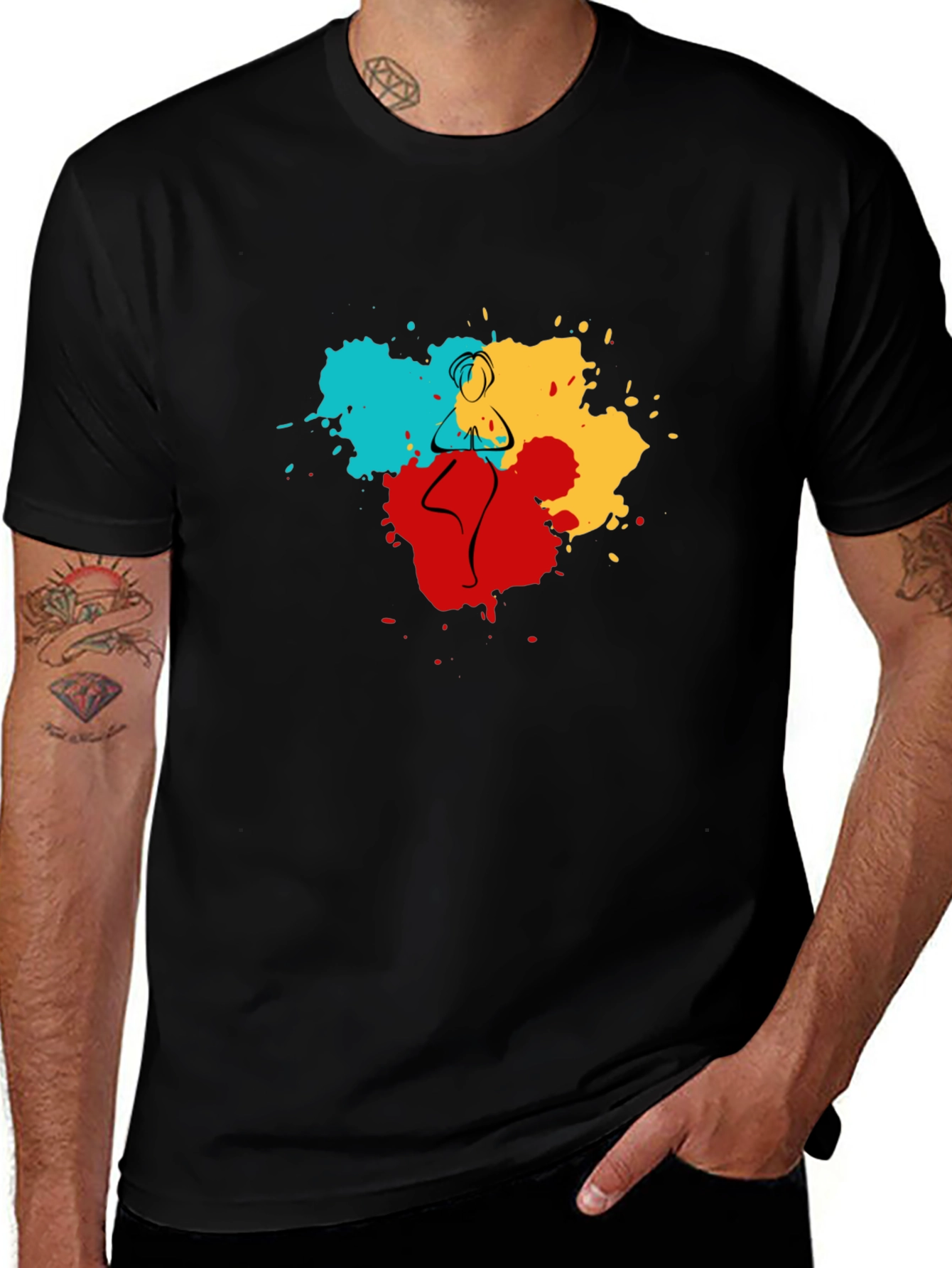 Yoga Pose Art T-Shirt