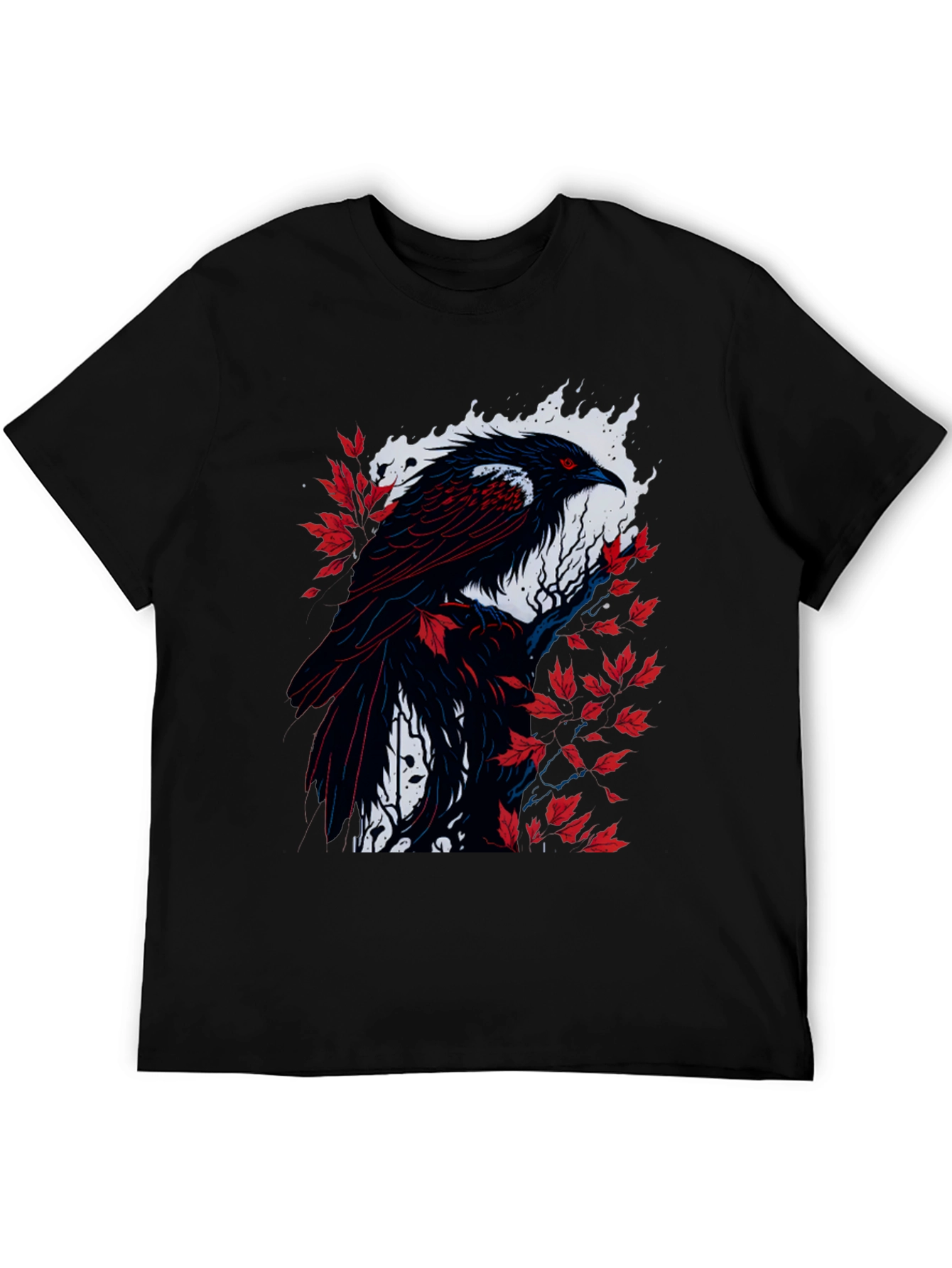 Raven Graphic Tee - Mens Black Bird Shirt