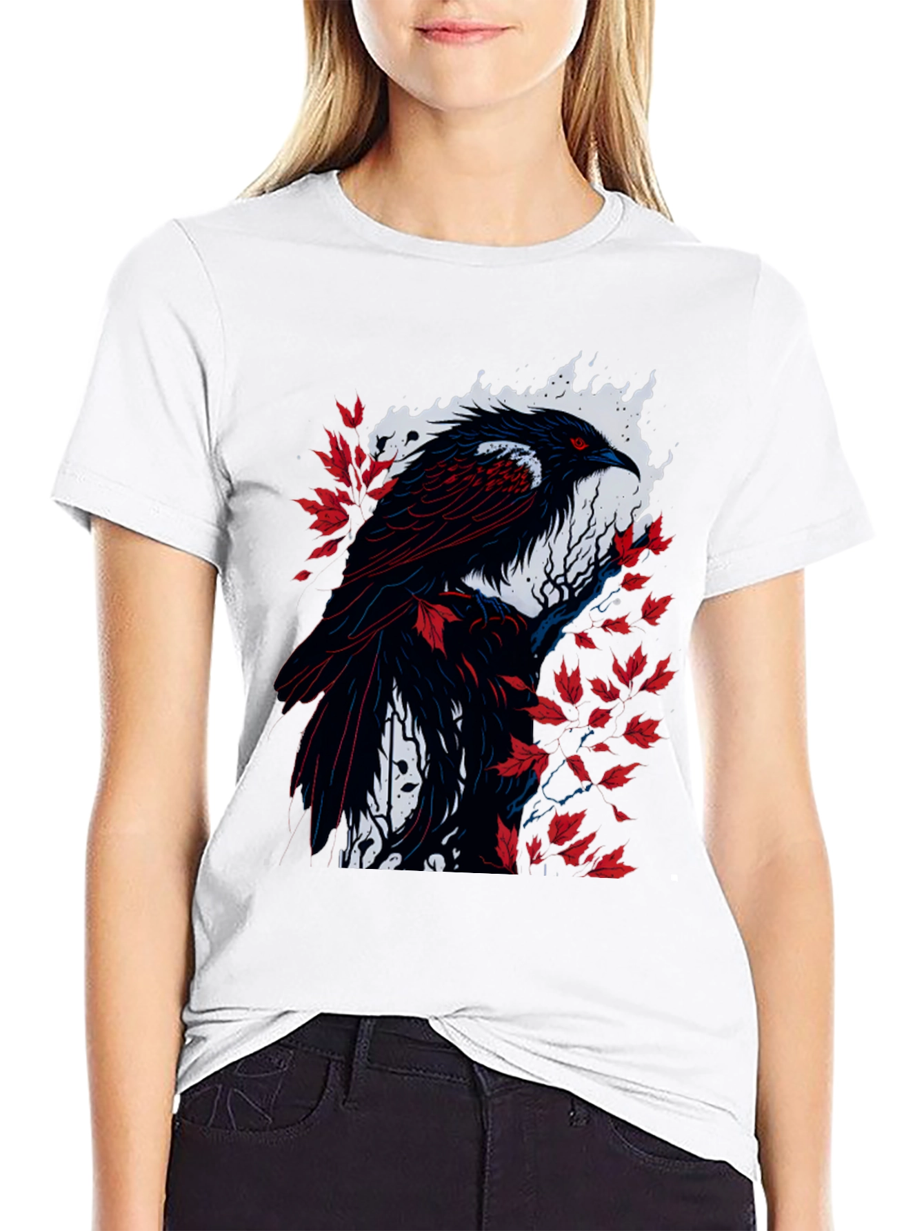 Raven Graphic Tee - Mens Black Bird Shirt