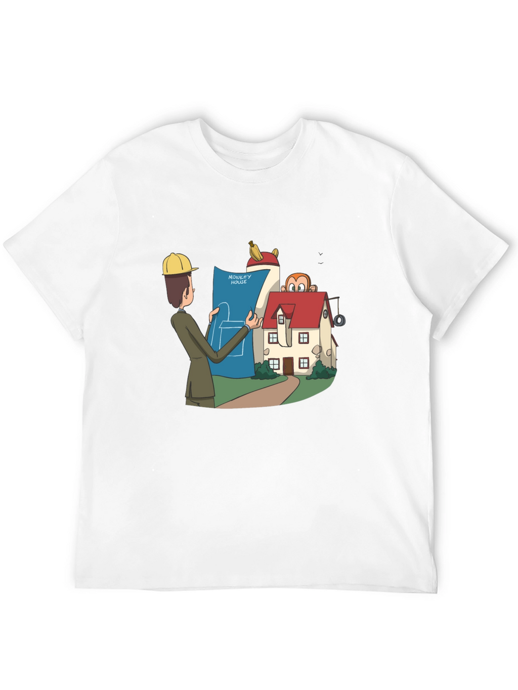 Monkey House Architect T-Shirt - Quirky Design!