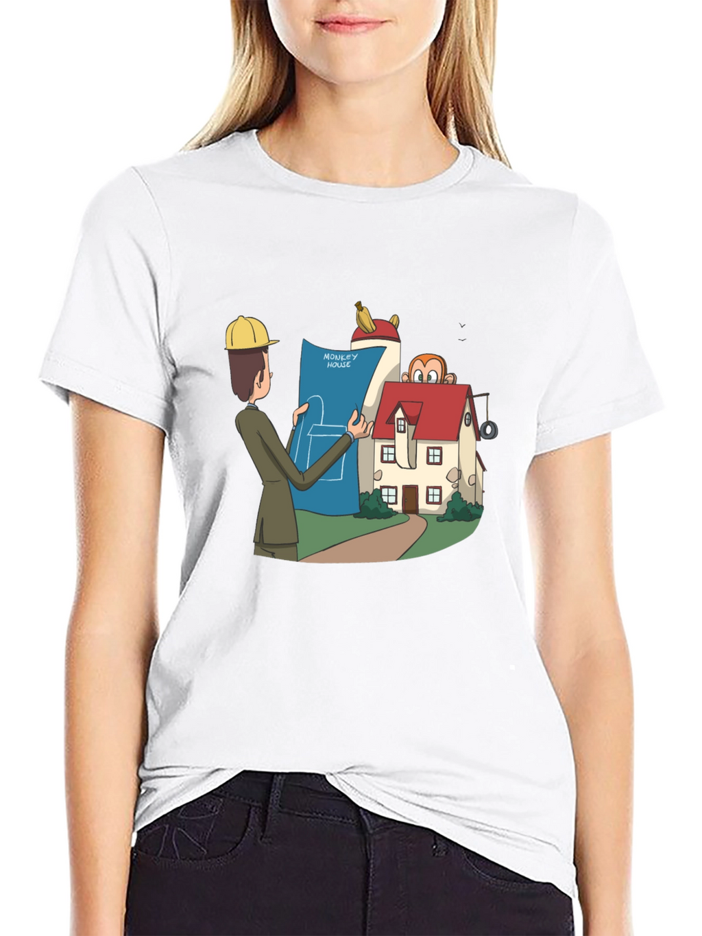 Monkey House Architect T-Shirt - Quirky Design!