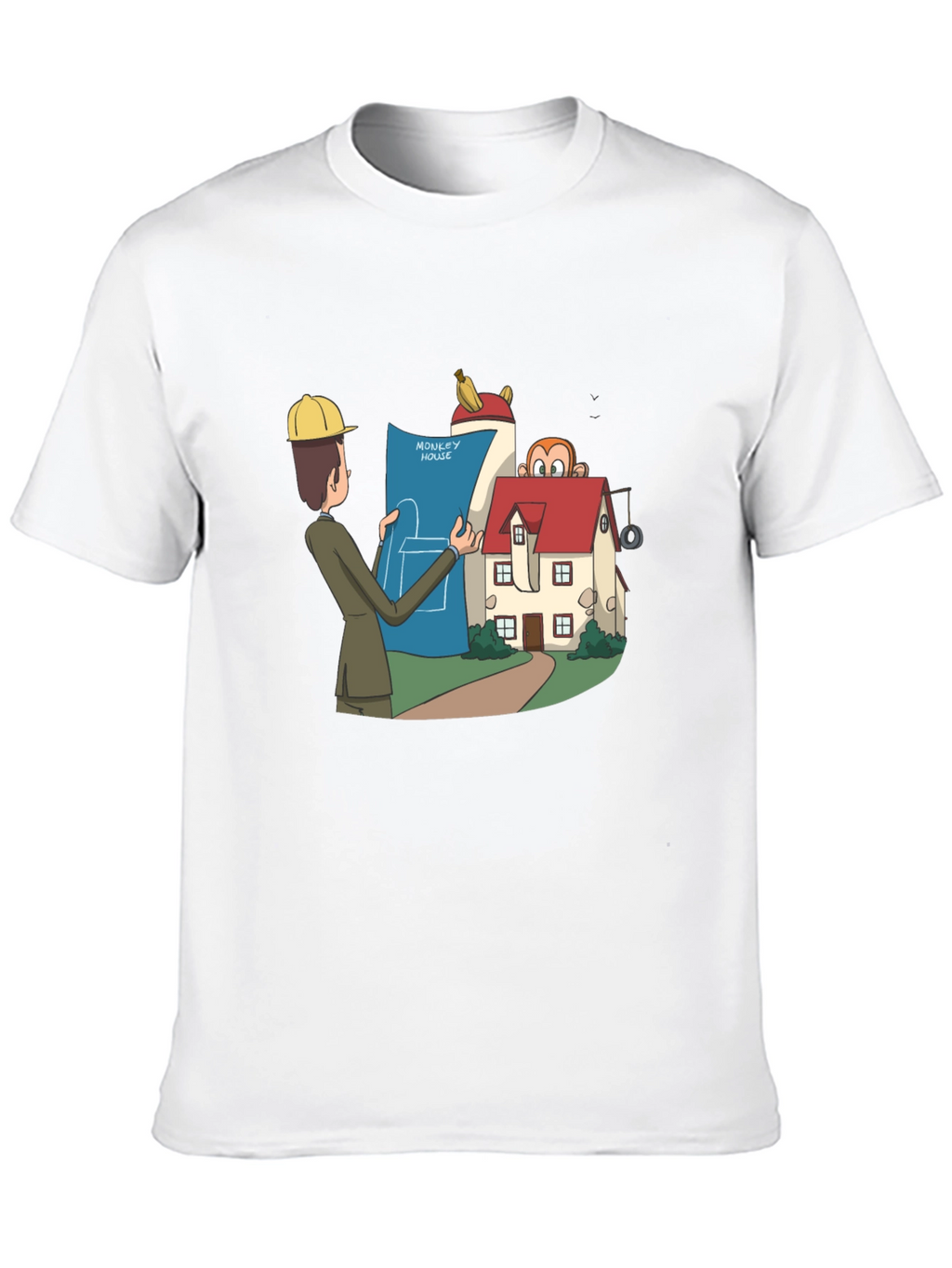 Monkey House Architect T-Shirt - Quirky Design!