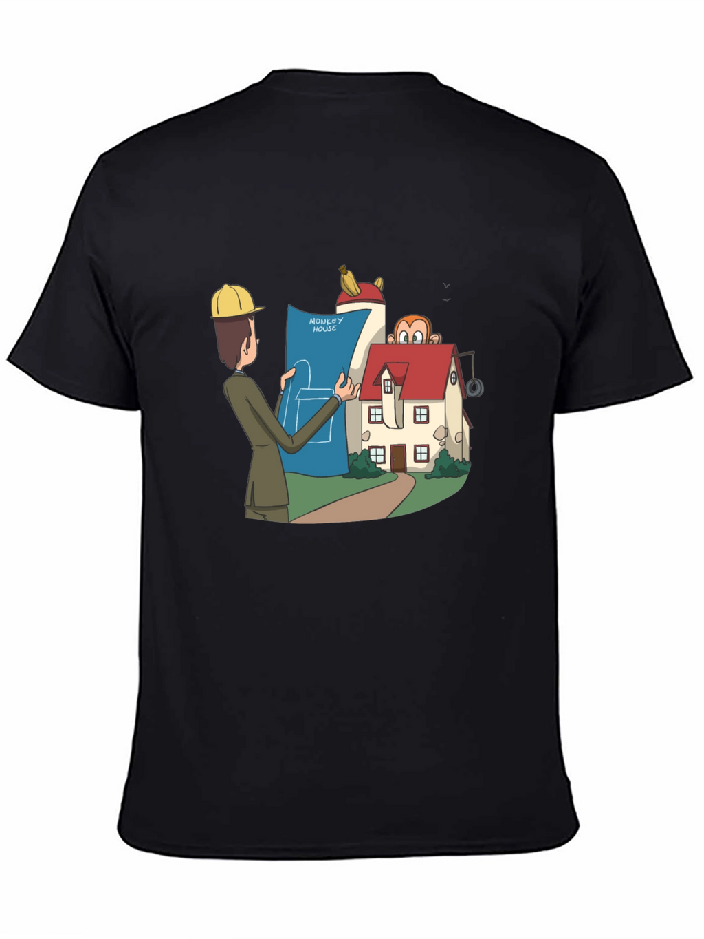 Monkey House Architect T-Shirt - Quirky Design!