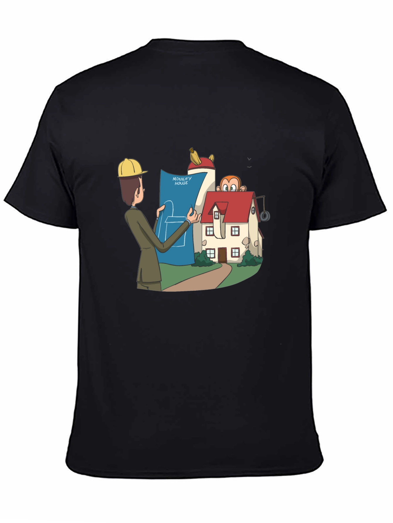 Monkey House Architect T-Shirt - Quirky Design!