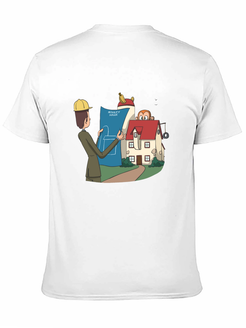 Monkey House Architect T-Shirt - Quirky Design!