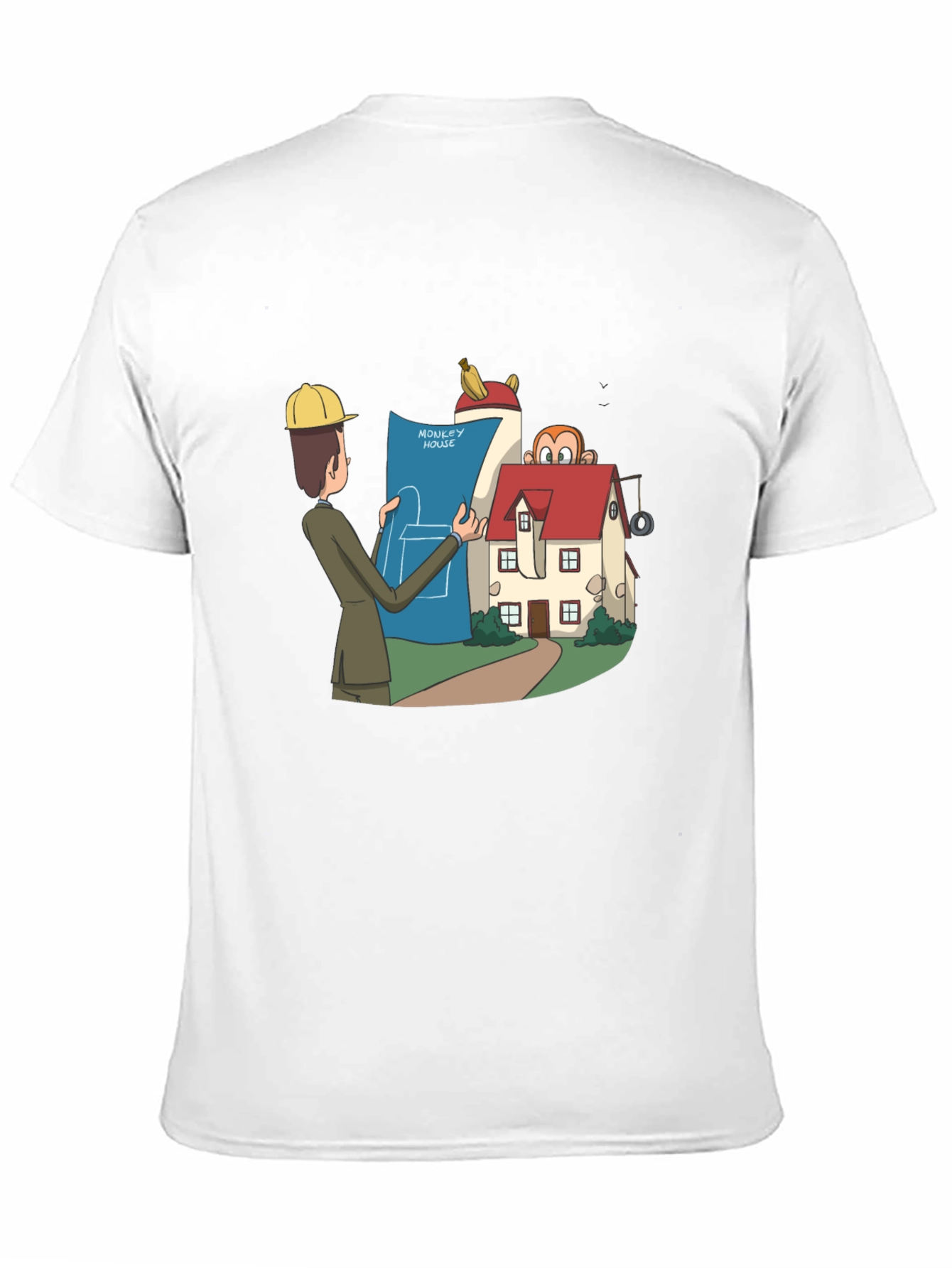 Monkey House Architect T-Shirt - Quirky Design!
