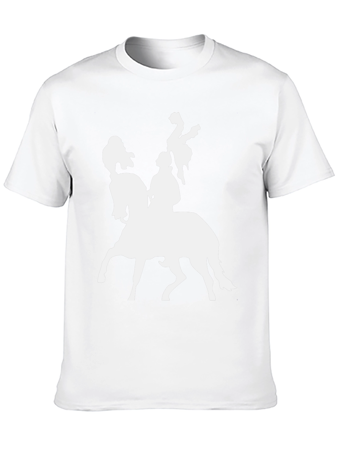 Black T-Shirt with Horse Rider Graphic