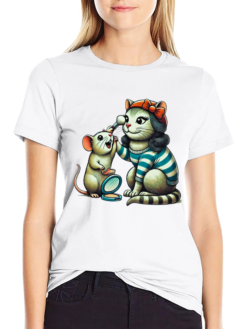 Cat & Mouse Makeup T-Shirt