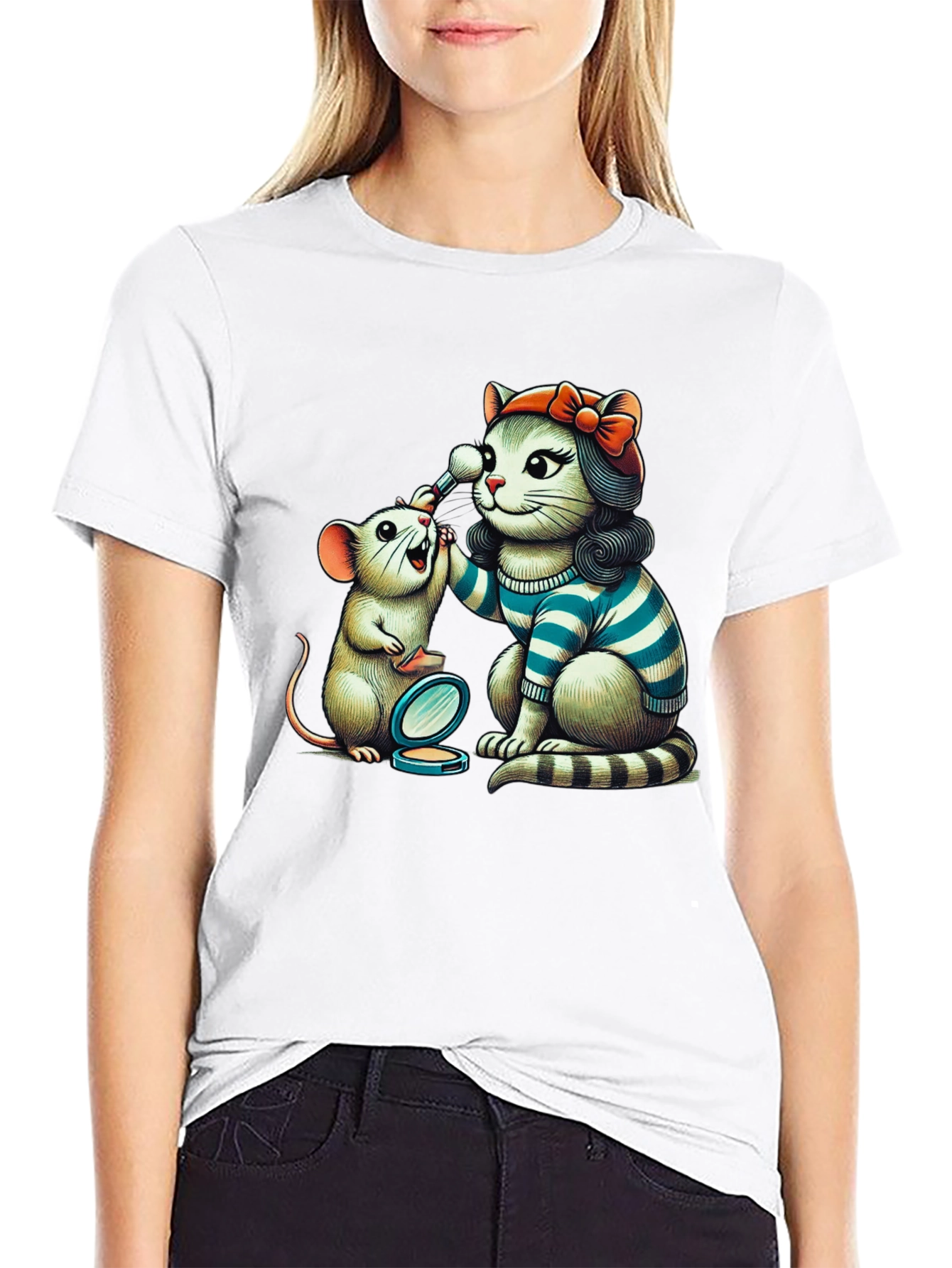 Cat & Mouse Makeup T-Shirt