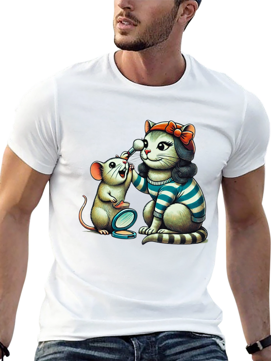 Cat & Mouse Makeup T-Shirt