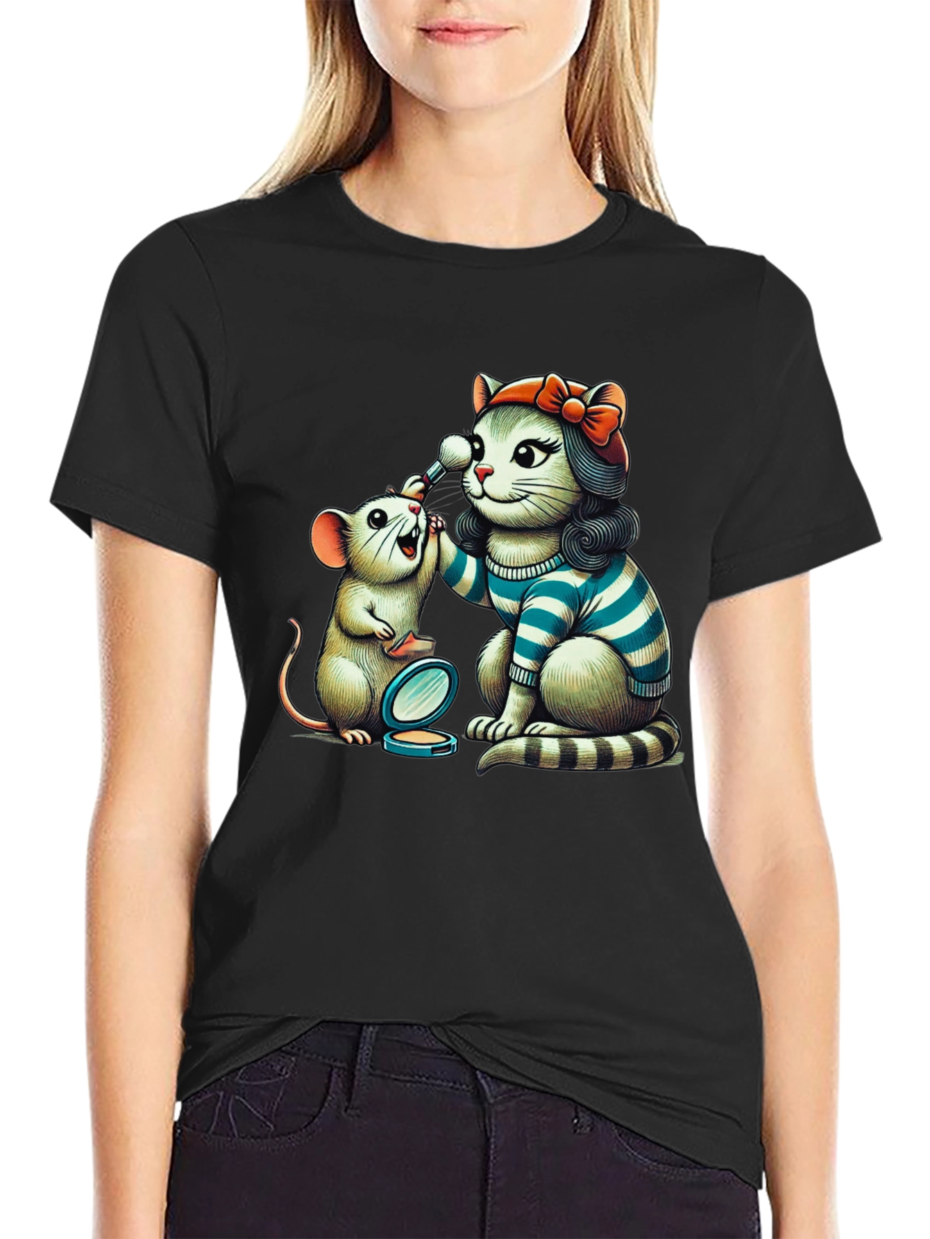 Cat & Mouse Makeup T-Shirt