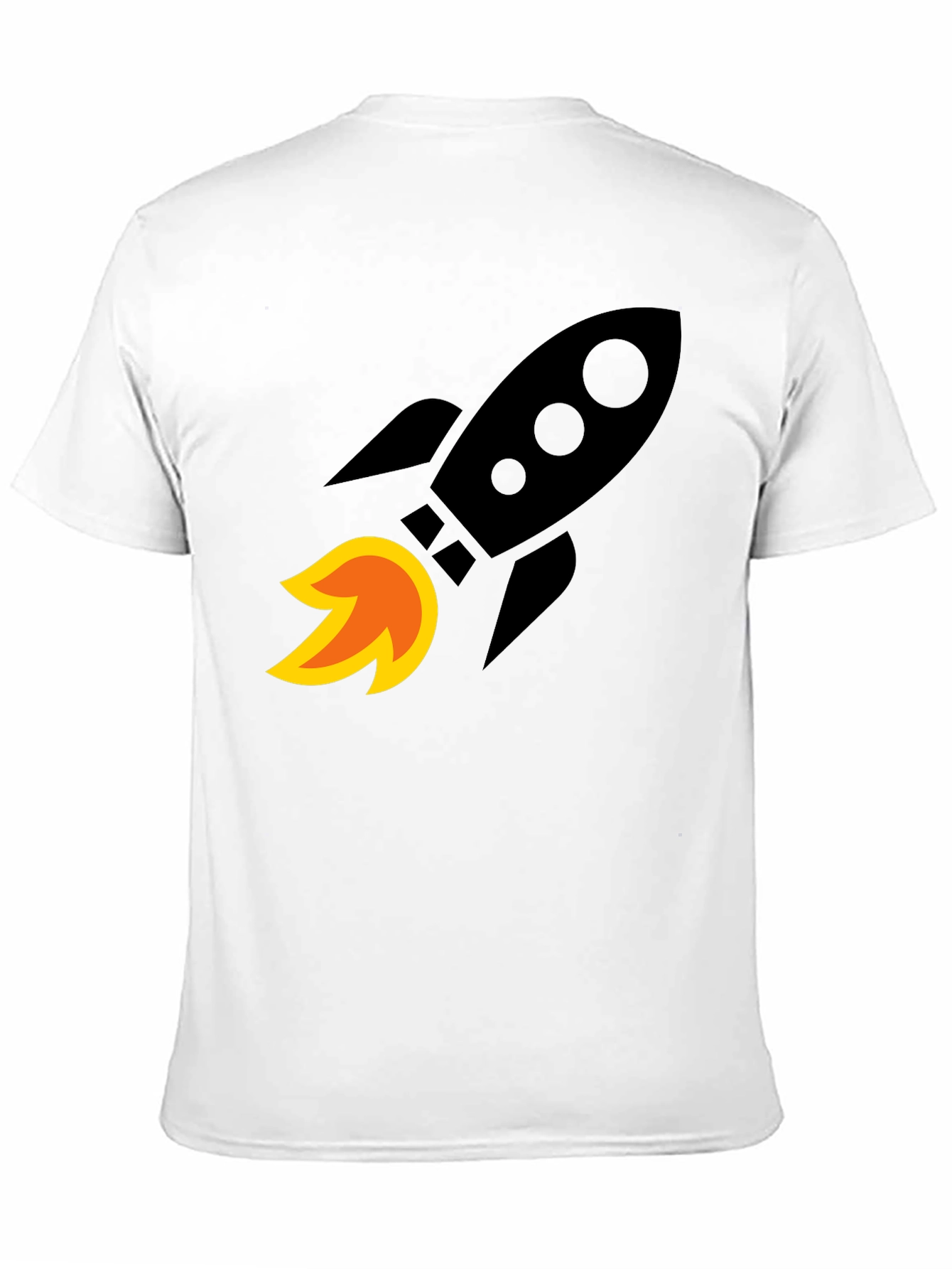 Rocket Launch Graphic T-Shirt - Bold Black Cotton Tee
