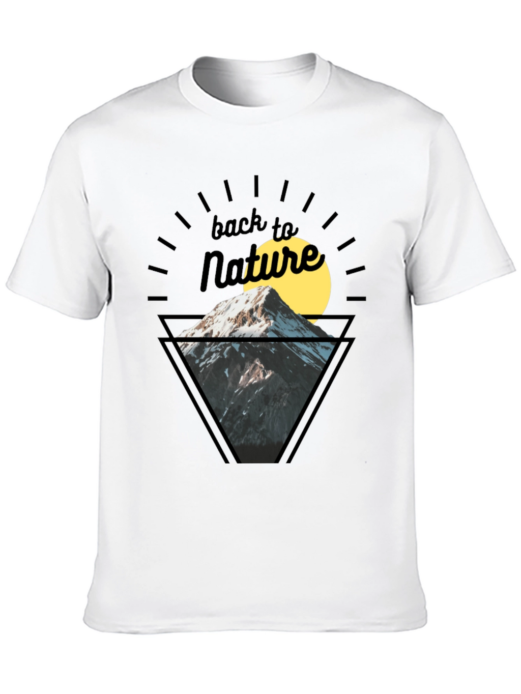 Back to Nature Mountain Graphic T-Shirt
