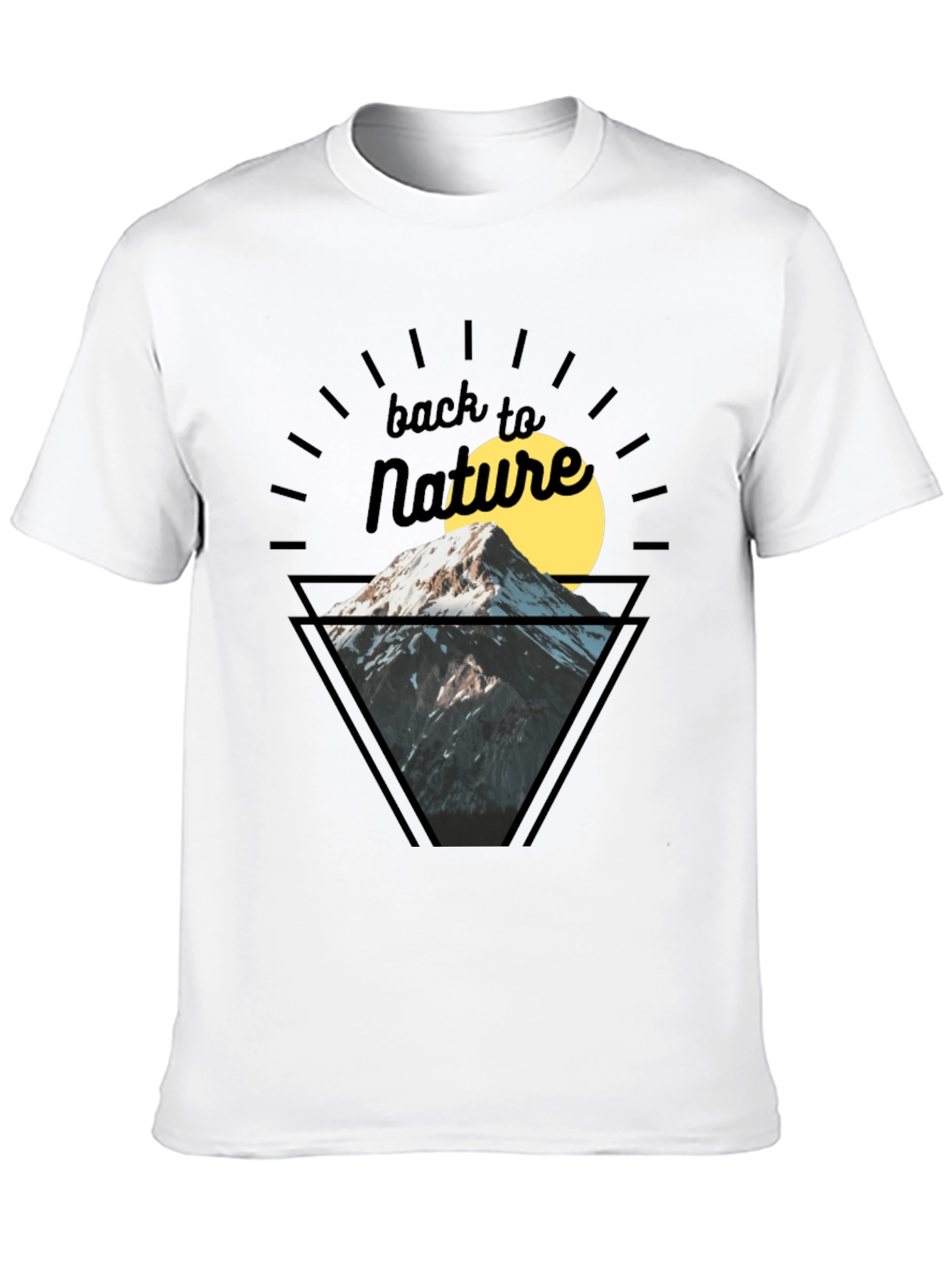 Back to Nature Mountain Graphic T-Shirt