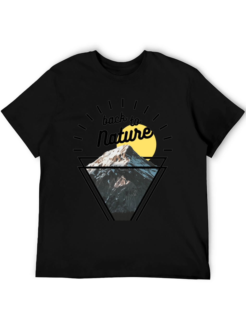 Back to Nature Mountain Graphic T-Shirt