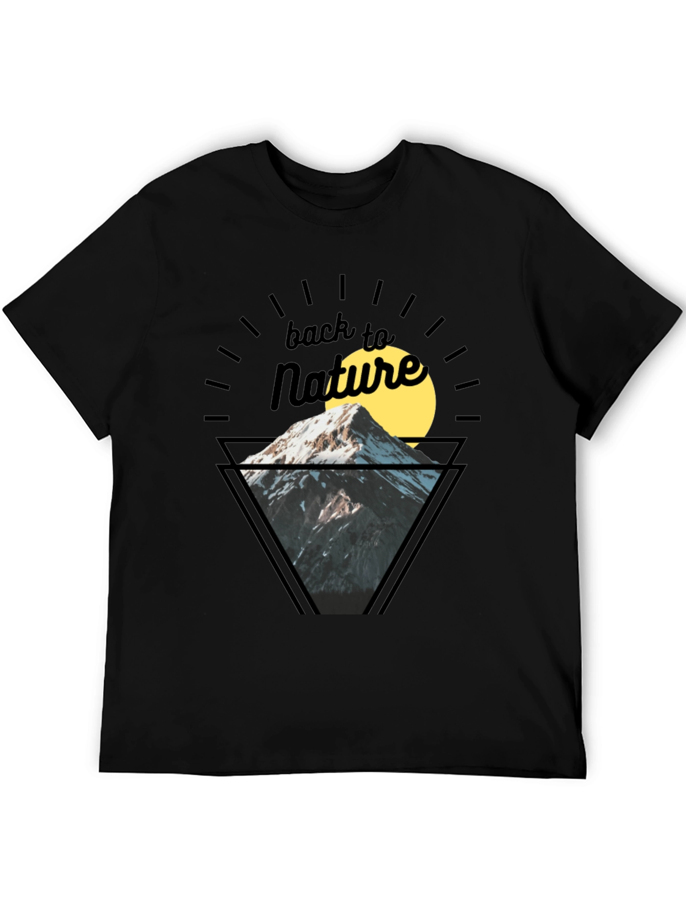 Back to Nature Mountain Graphic T-Shirt