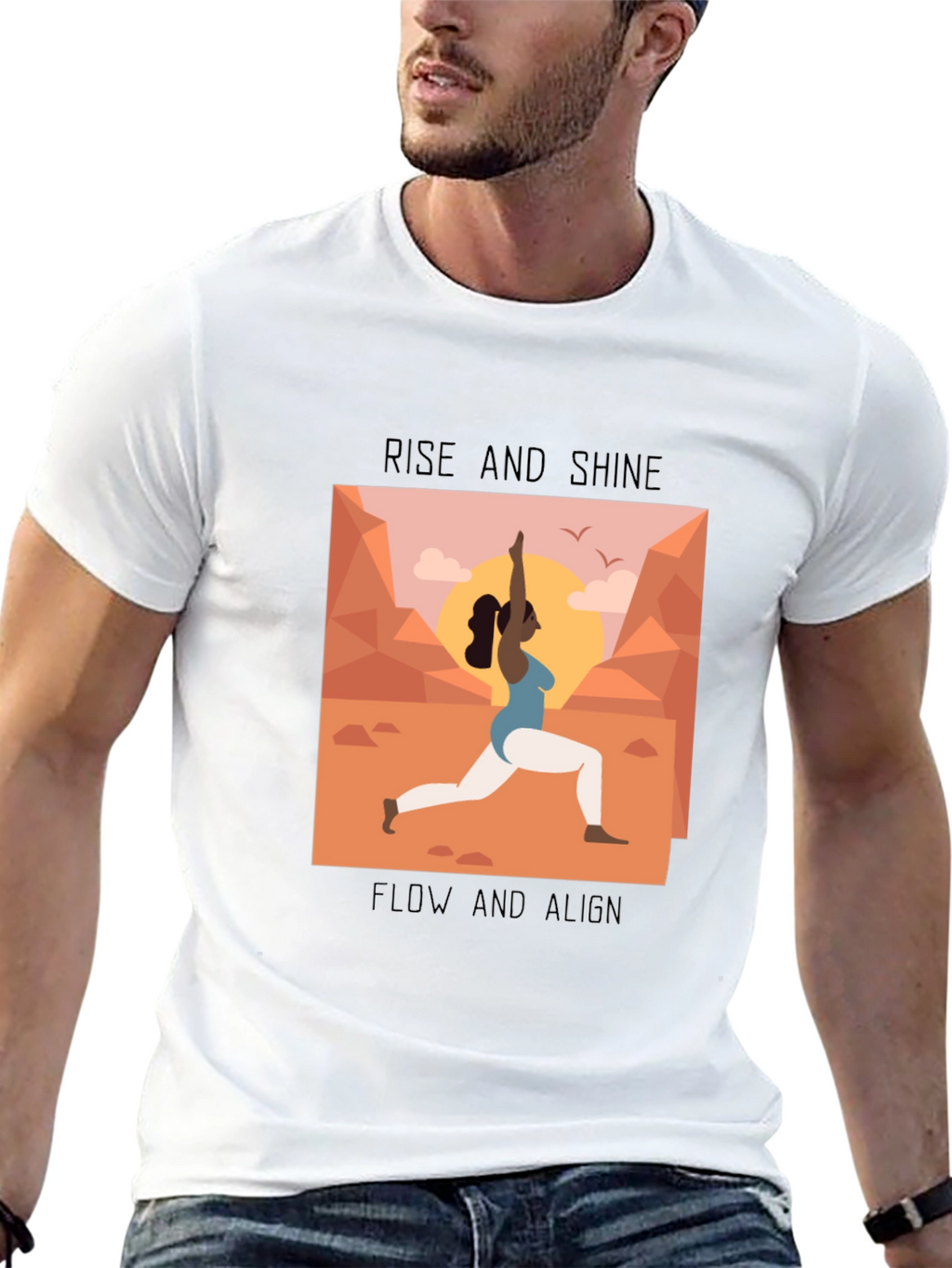 Yoga Graphic Tee - Rise and Shine