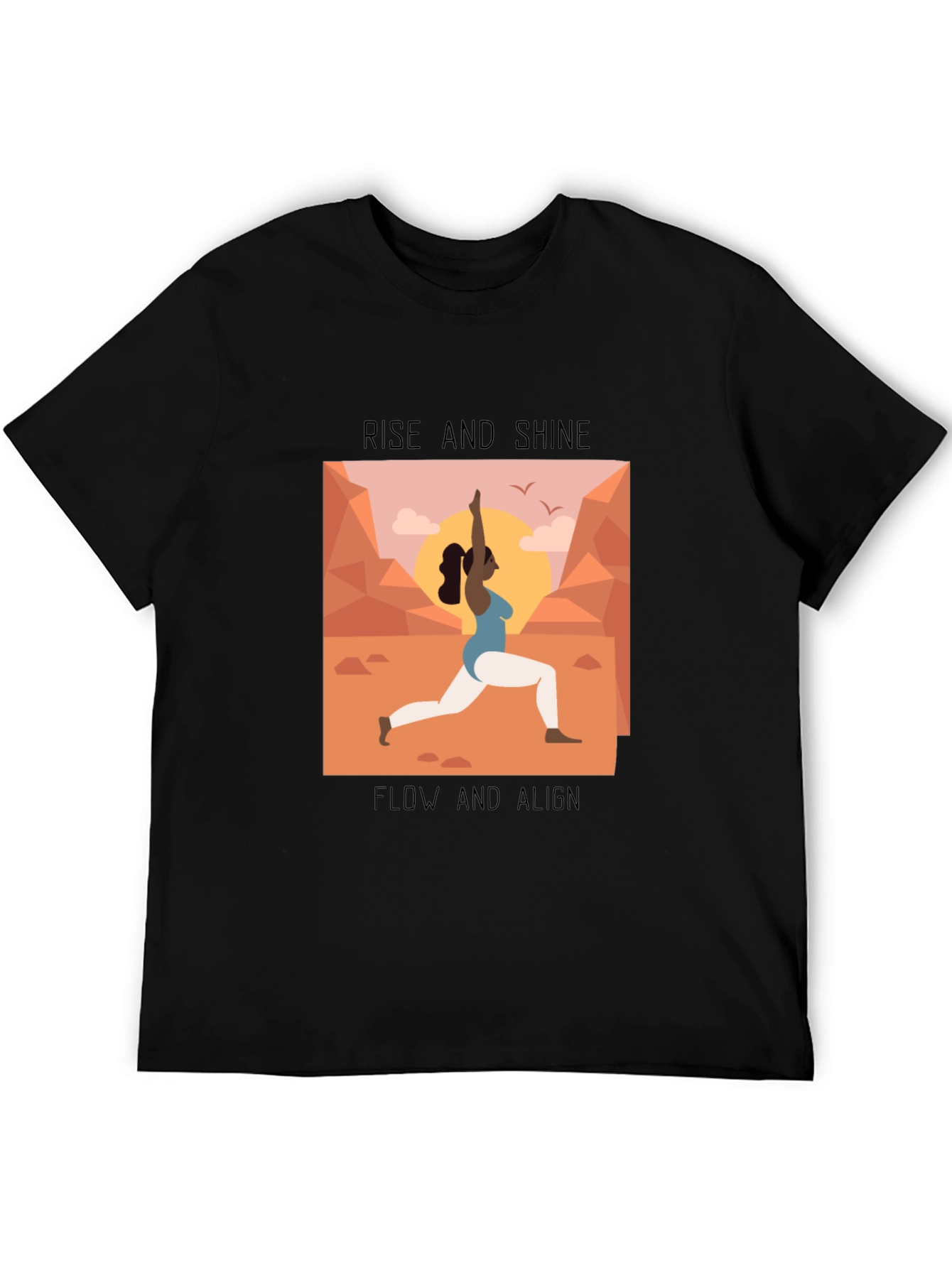 Yoga Graphic Tee - Rise and Shine