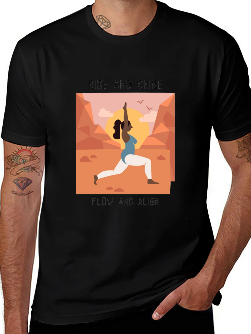 Yoga Graphic Tee - Rise and Shine