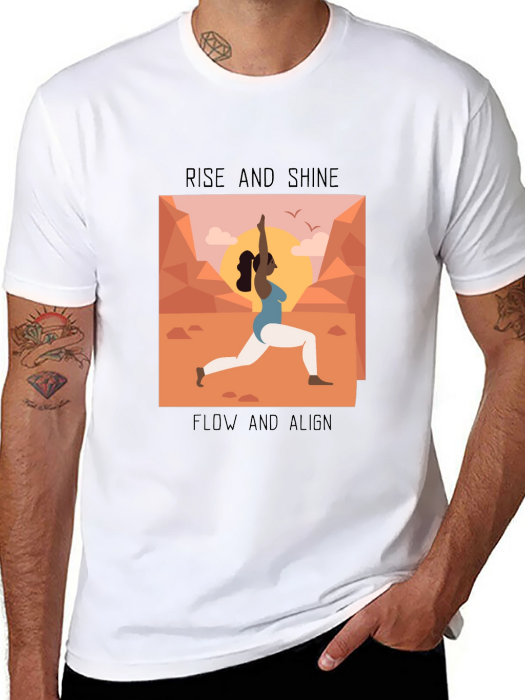 Yoga Graphic Tee - Rise and Shine