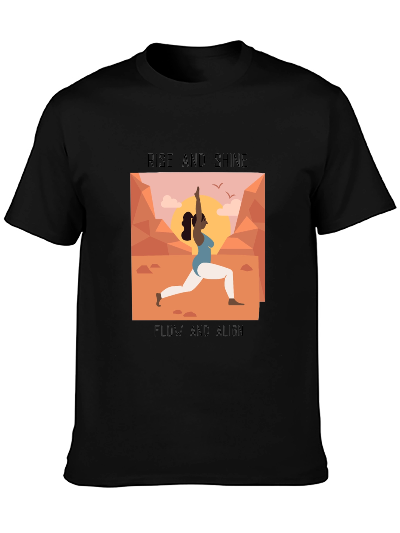 Yoga Graphic Tee - Rise and Shine